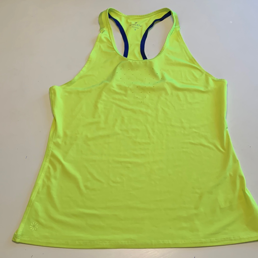 Athleta Bright Yellow Razer Back Tank